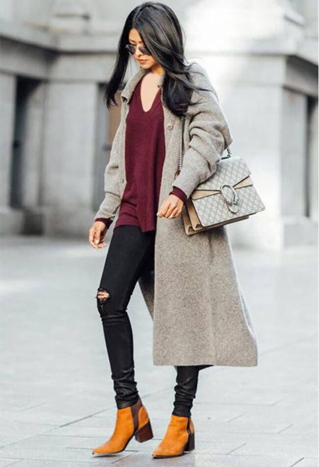 Dark-Red-Sweater-With-Clelase-boots