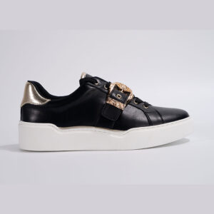 Women-Buckled-Low-top-Sneakers-In-Black