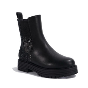 black-waterproof-pull-on-kids-chelsea-boots-for-girls