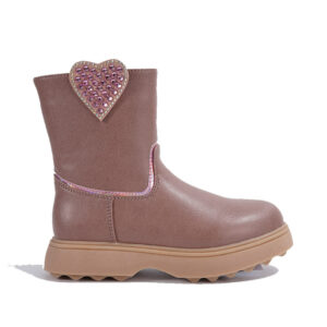 cute-pink-side-zipper-girls-kids-booties