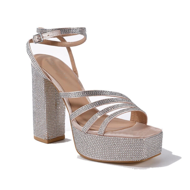 Tresmode Terra Silver Women's Dress Platform Flats