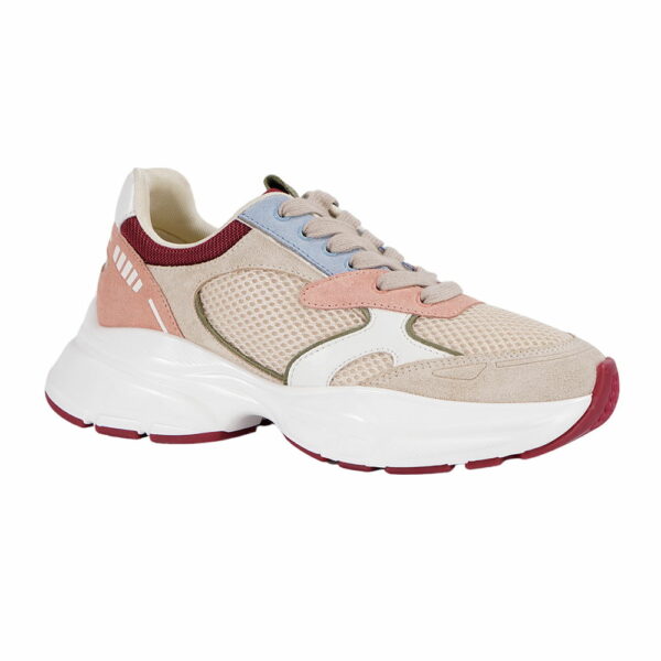fashion-suede-mesh-upper-chunky-sneakers-for-women-lace-up
