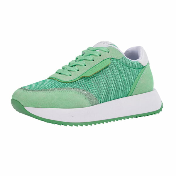 trendy-suede-green-sneakers-women-lace-up