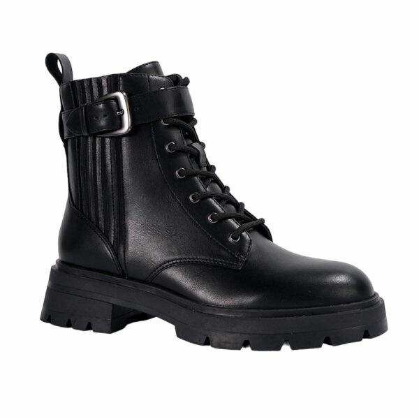 Black-Flat-Combat-Boots-Women-With-Side-Zip