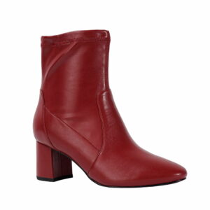 Chunky-Heel-Leather-Red-Ankle-Boots-For-Women