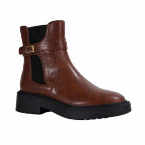 Fashion-Brown-Chelsea-Boots-Women-With-Zipper