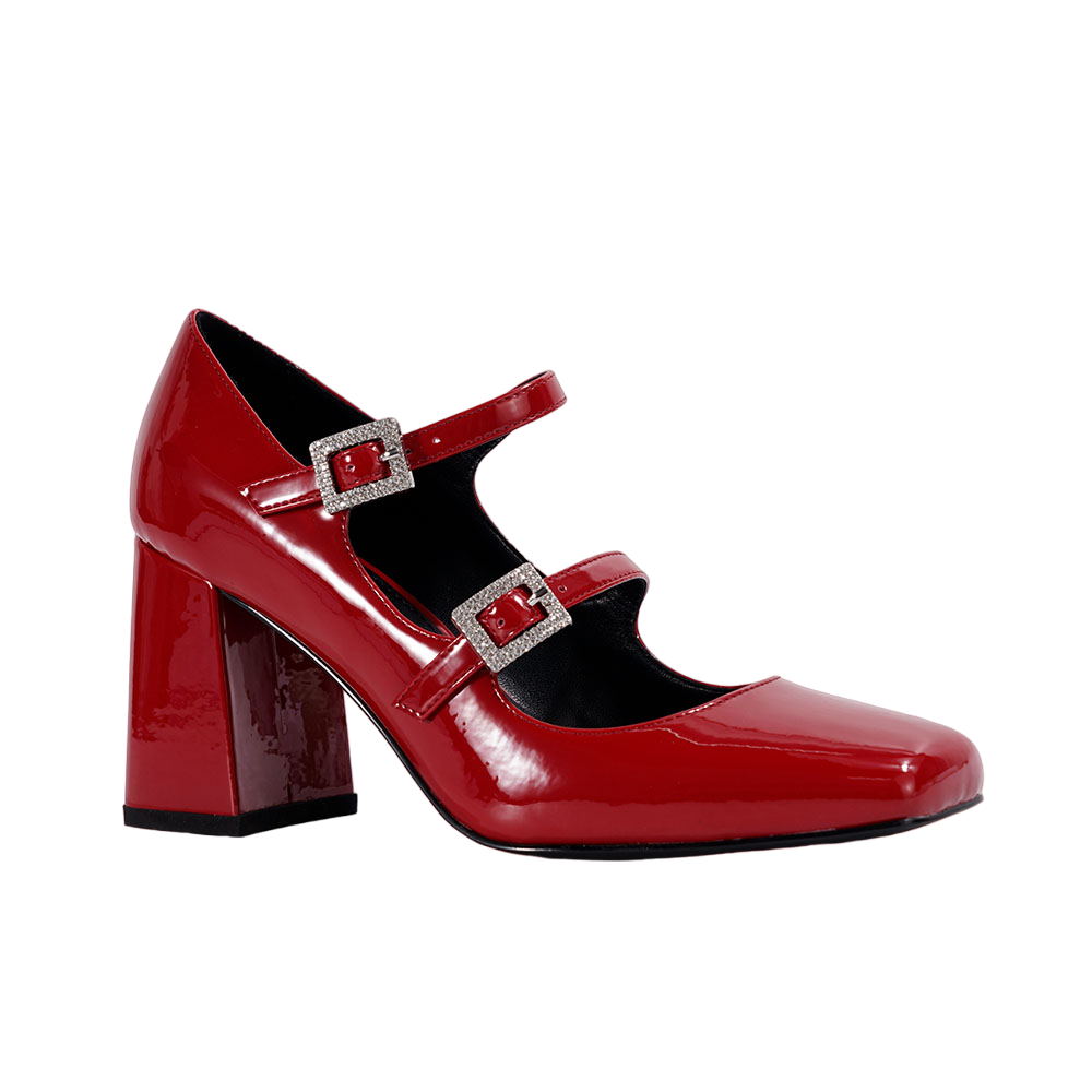 Women's High Heeled Mary Jane Sexy Round Toe Buckle Strap - Temu