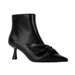 pointed-toe-black-dress-boots-for-women-flare-heel